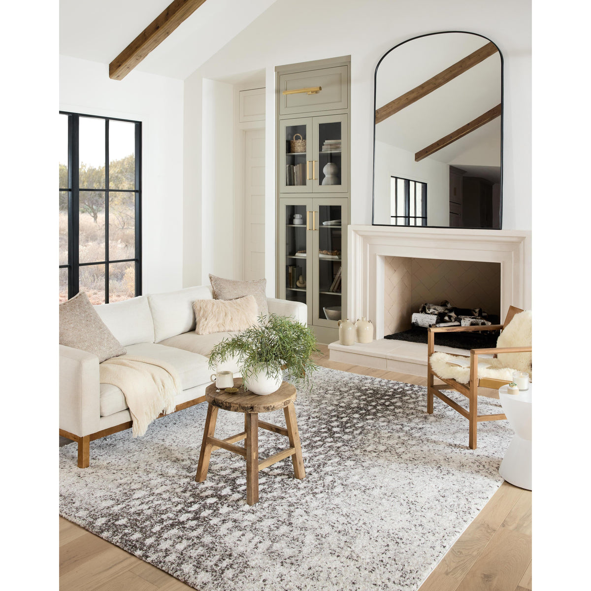 Bliss Shag BLS-01 Grey / White