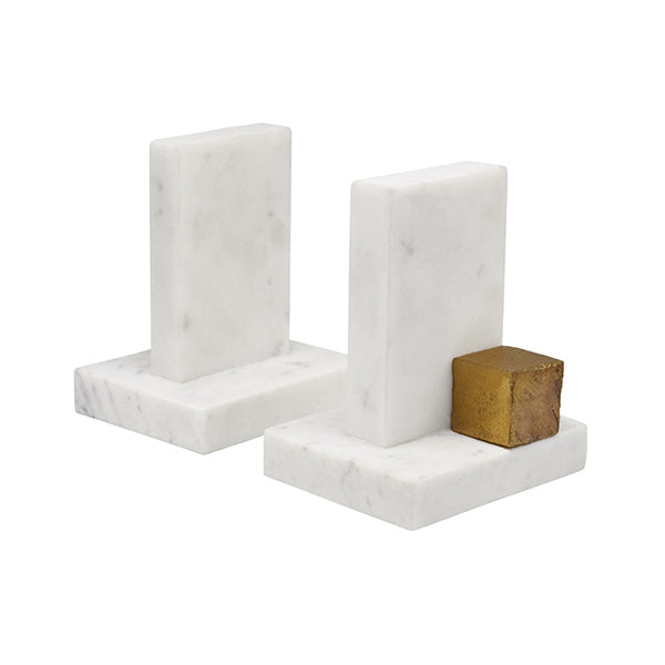 BLOCKS Marble Bookends