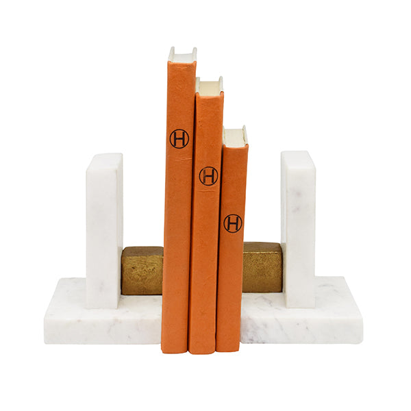 BLOCKS Marble Bookends