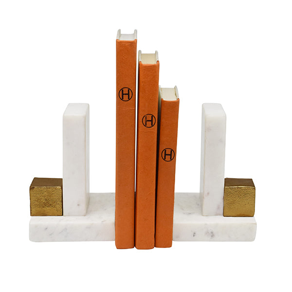 BLOCKS Marble Bookends