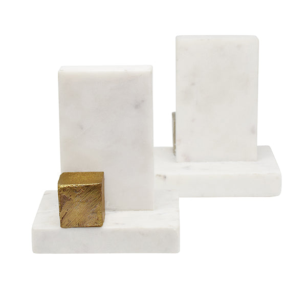 BLOCKS Marble Bookends