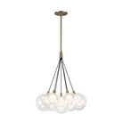 Kuzco Canada - CH3117-BK/MGL - LED Chandelier - Bolla - Black/Mixed Glass