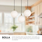 Kuzco Lighting MP3106BG-03 Bolla LED Multi Pendant in Brushed Gold