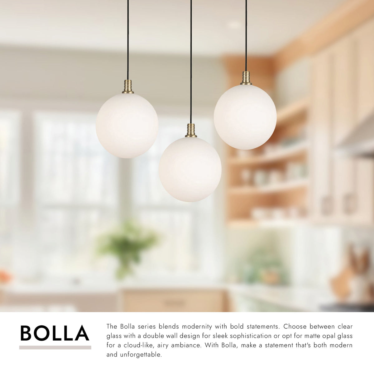 Kuzco Lighting MP3106BG-03 Bolla LED Multi Pendant in Brushed Gold