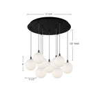 Kuzco Lighting MP3106BG-09 Bolla LED Multi Pendant in Brushed Gold