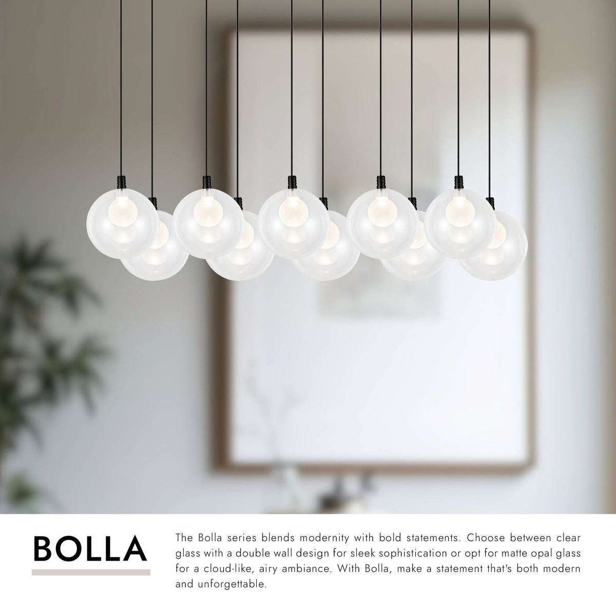 Kuzco Lighting MP3106BG-10 Bolla LED Multi Pendant in Brushed Gold