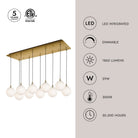 Kuzco Lighting MP3106BG-10 Bolla LED Multi Pendant in Brushed Gold