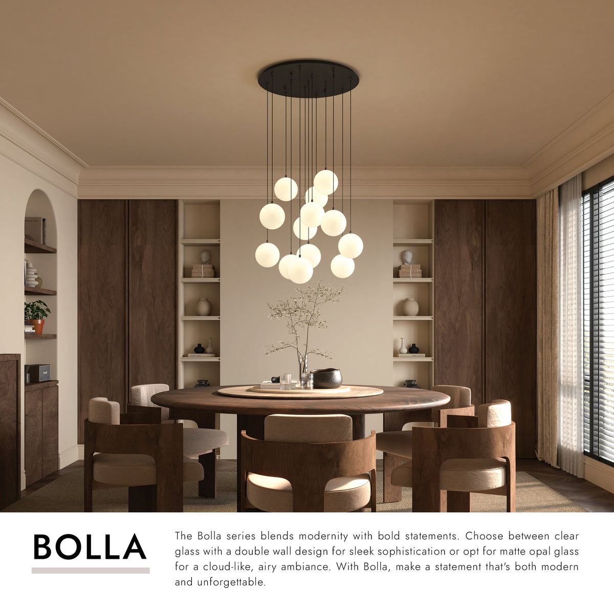 Kuzco Lighting MP3106BG-13 Bolla LED Multi Pendant in Brushed Gold
