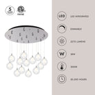 Kuzco Lighting MP3106BG-13 Bolla LED Multi Pendant in Brushed Gold