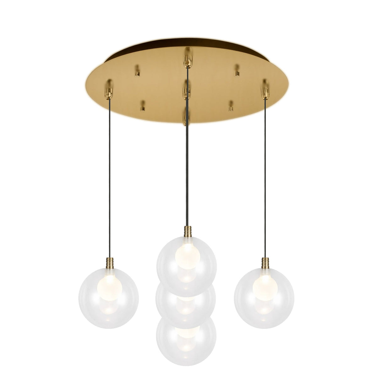 Kuzco Lighting MP3106BG-05 Bolla LED Multi Pendant in Brushed Gold