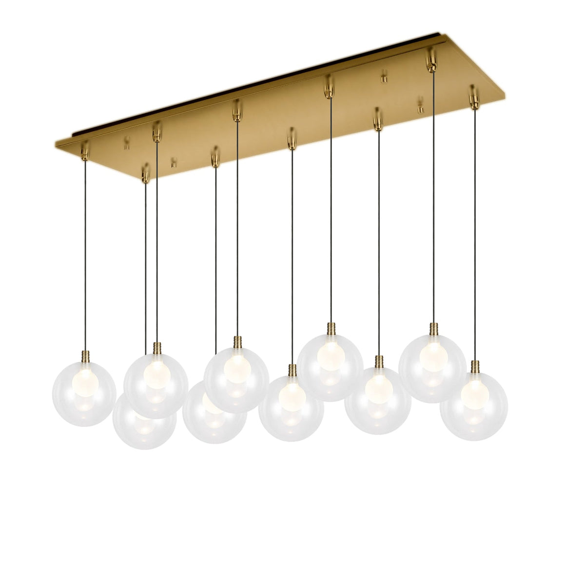 Kuzco Lighting MP3106BG-10 Bolla LED Multi Pendant in Brushed Gold