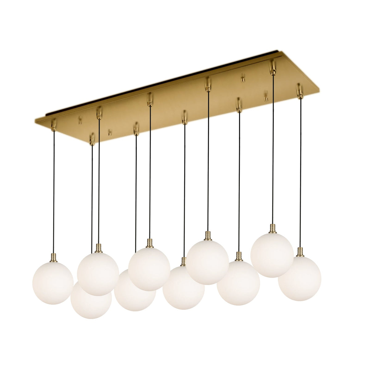 Kuzco Lighting MP3106BG-10 Bolla LED Multi Pendant in Brushed Gold