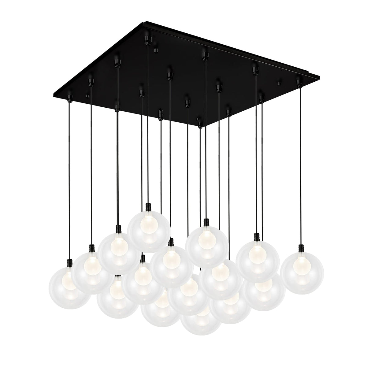 Kuzco Lighting MP3106BK-16 Bolla LED Multi Pendant in Black