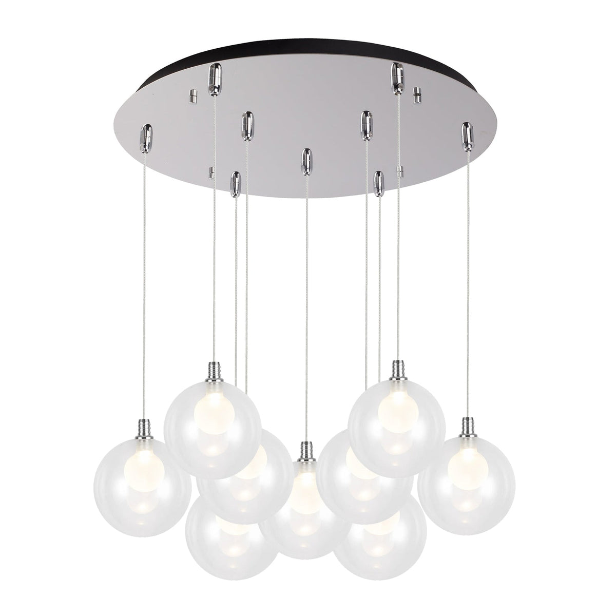Kuzco Lighting MP3106BG-09 Bolla LED Multi Pendant in Brushed Gold
