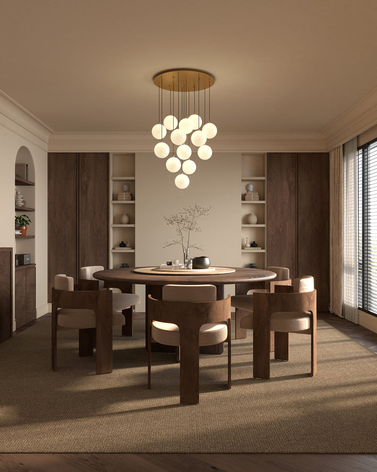 Kuzco Lighting MP3106BG-13 Bolla LED Multi Pendant in Brushed Gold