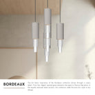 Alora Lighting MP502204BNCR-05 Bordeaux LED Multi Suspension en nickel brossé