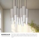 Alora Lighting MP502204BNCR-09 Bordeaux LED Multi Suspension en nickel brossé