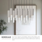 Alora Lighting MP502204BNCR-10 Bordeaux LED Multi Suspension en nickel brossé