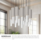 Alora Lighting MP502204BNCR-13 Bordeaux LED Multi Suspension en nickel brossé