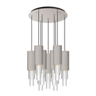 Alora Lighting MP502204BNCR-09 Bordeaux LED Multi Suspension en nickel brossé