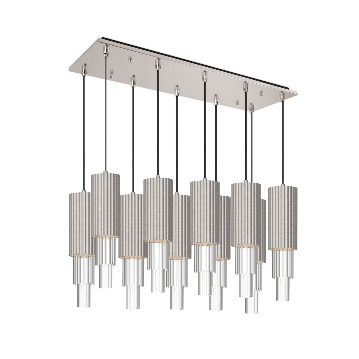 Alora Lighting MP502204BNCR-10 Bordeaux LED Multi Pendant in Brushed Nickel