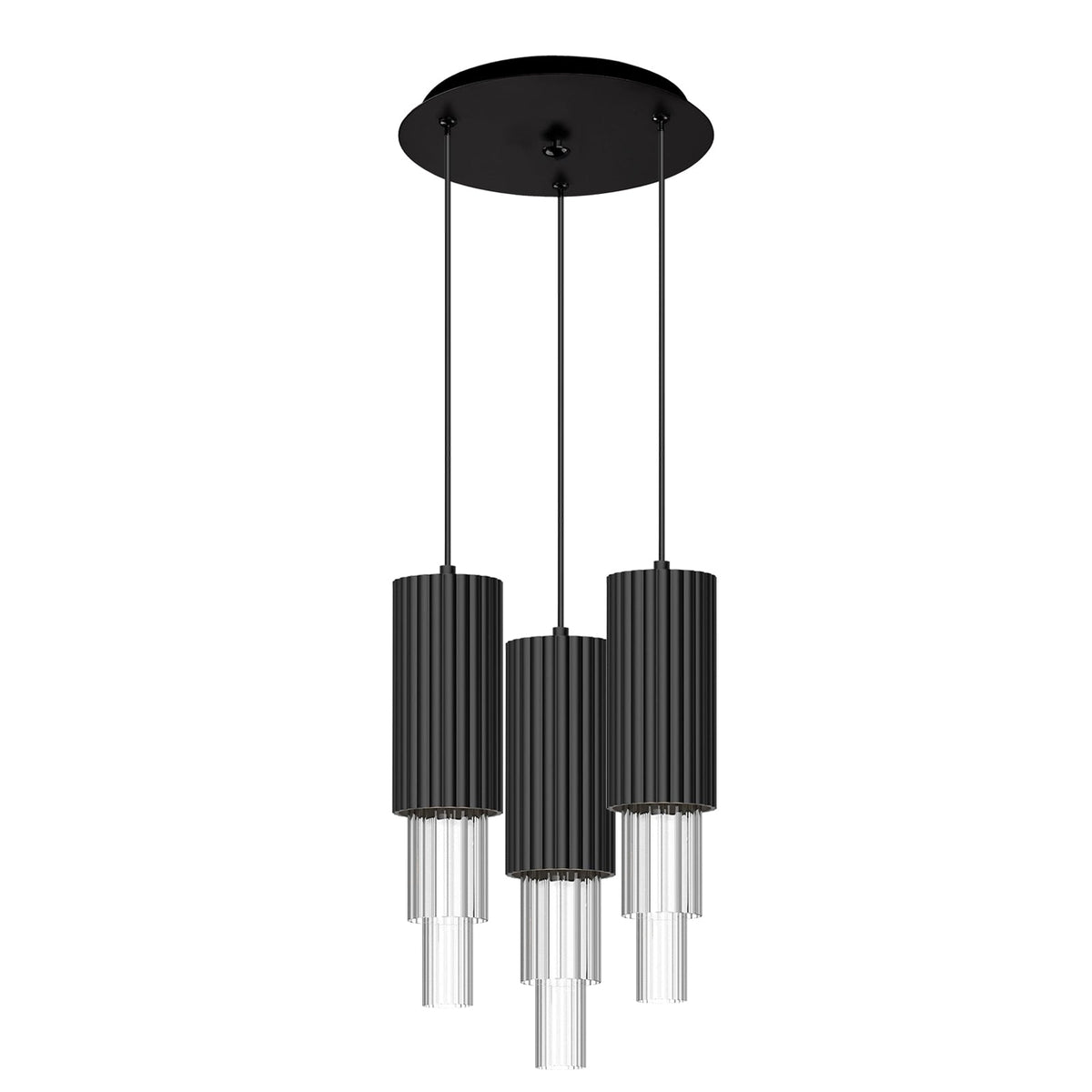 Alora Lighting MP502204BNCR-03 Bordeaux LED Multi Pendant in Brushed Nickel