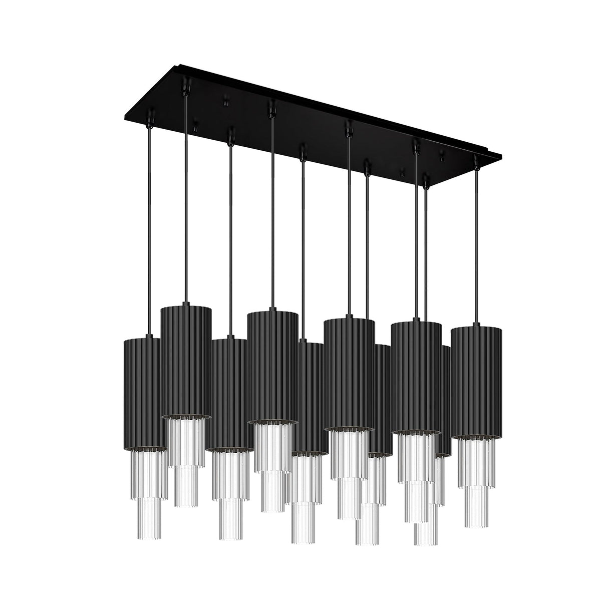 Alora Lighting MP502204BNCR-10 Bordeaux LED Multi Pendant in Brushed Nickel