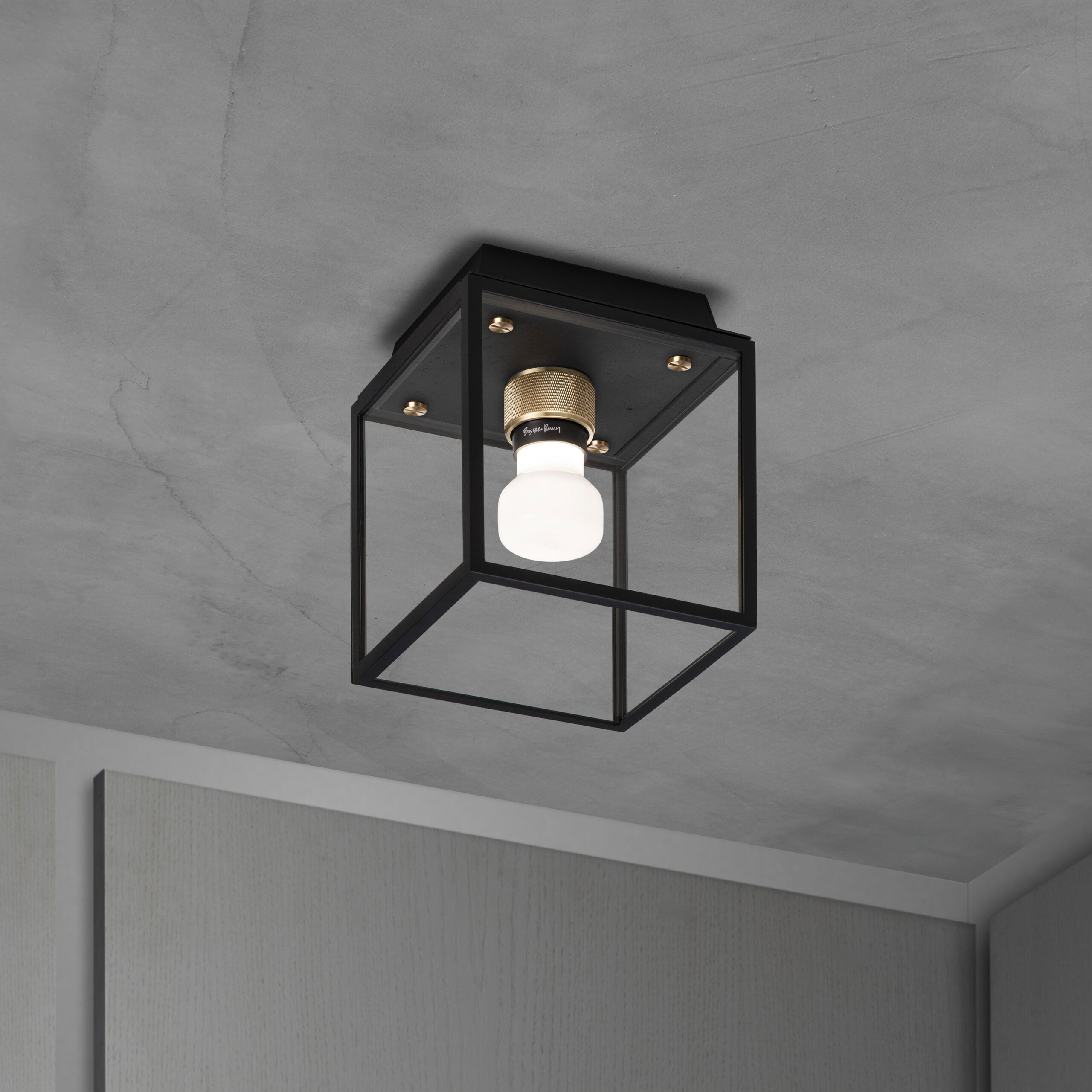 Buster + Punch - NCA-063538 - Caged Wet Ceiling Light - Caged Wet - Black / Brass