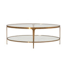 Table basse ovale Brando ABR en laiton antique, collection Worlds Away