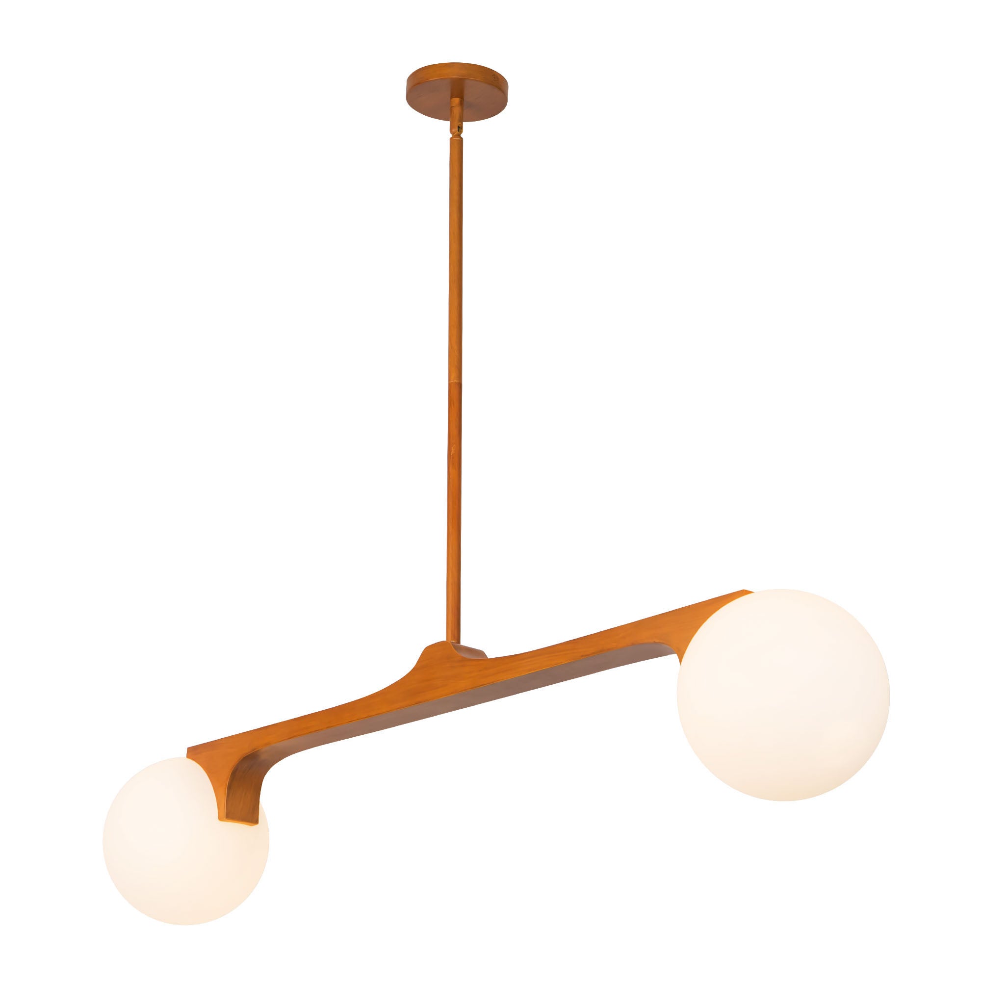 Kuzco Canada - LP11546-TK - Deux lampes linéaires Suspension - Bruyère - Teck