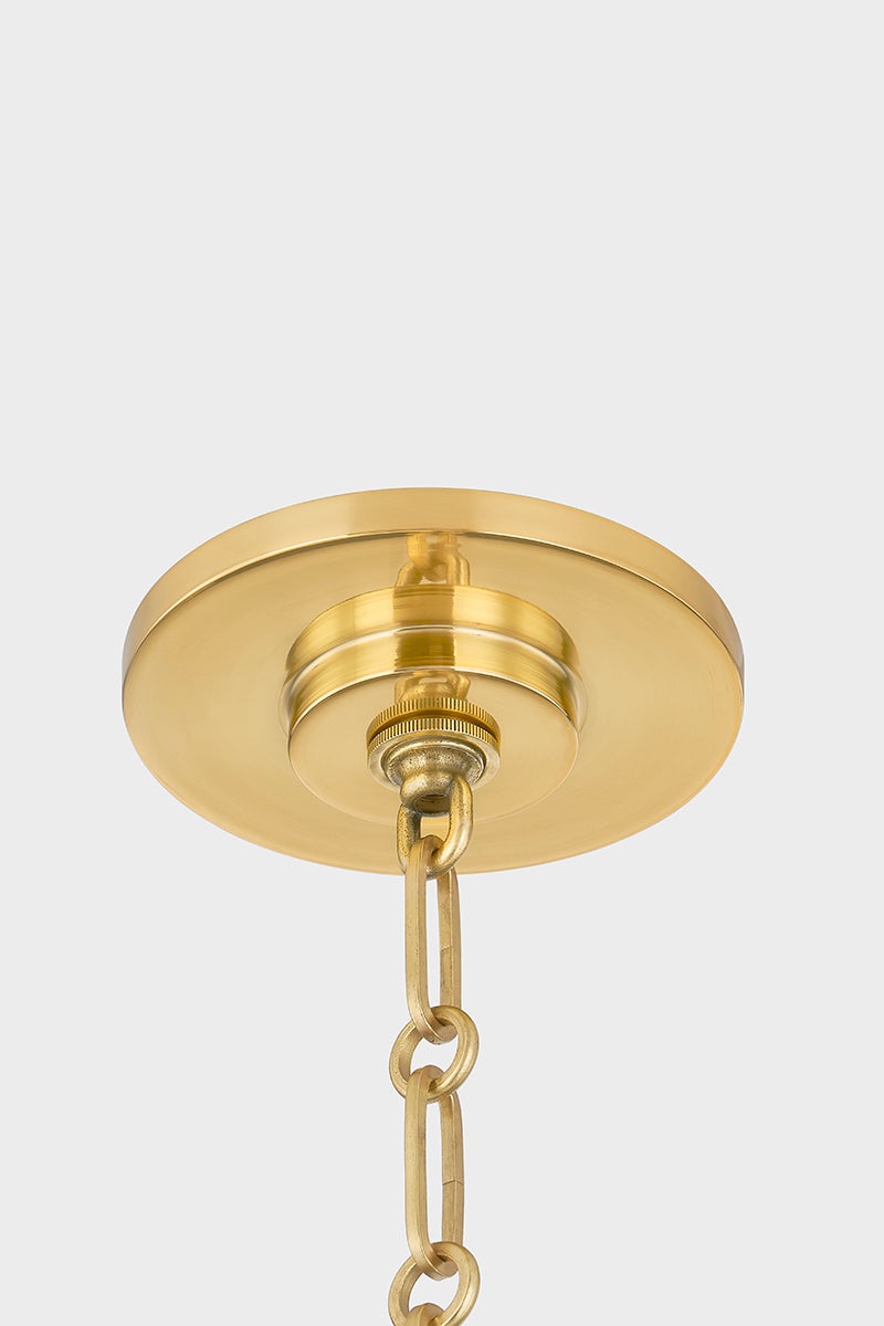Hudson Valley Lighting BKO1501-AGB/WP BRONSON Pendant in White Plaster