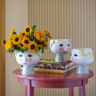 Bjørn Wiinblad 56512 Eva Flowerpot on Base in Yellow