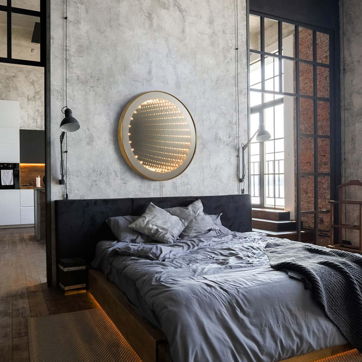 Carnival Round LED Infinity Wall Mirror