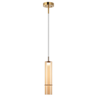 Matteo Lighting C30601AGAM Bambou LED Suspension en laiton doré vieilli