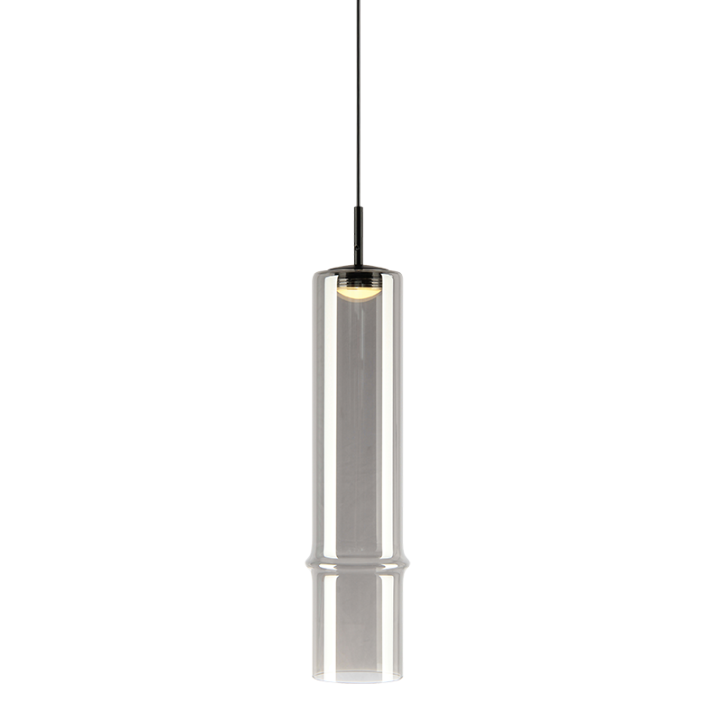 Matteo Lighting C30601MBSM Bambou LED Suspension en noir mat
