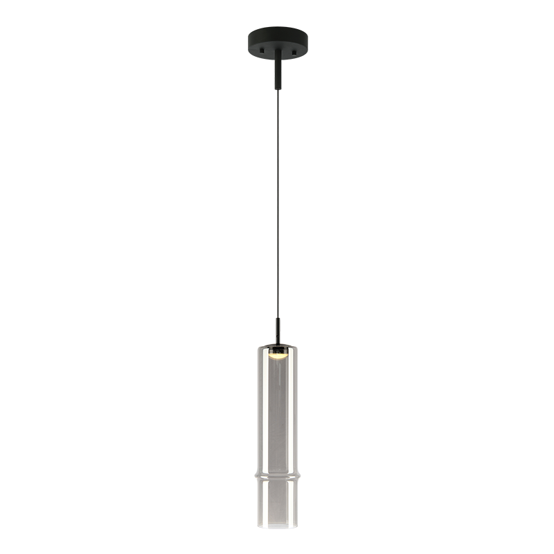 Matteo Lighting C30601MBSM Bambou LED Suspension en noir mat