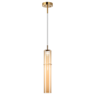 Matteo Lighting C30611AGAM Bambou LED Suspension en laiton doré vieilli