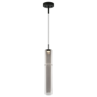 Matteo Lighting C30611MBSM Bambou LED Suspension en noir mat