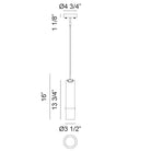 Matteo Lighting C30601AGAM Bambou LED Suspension en laiton doré vieilli