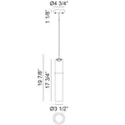 Matteo Lighting C30611AGAM Bambou LED Suspension en laiton doré vieilli