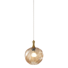 Matteo Lighting C30902AGAM Eesha Ronde Suspension en laiton doré vieilli