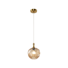 Matteo Lighting C30902AGAM Eesha Ronde Suspension en laiton doré vieilli