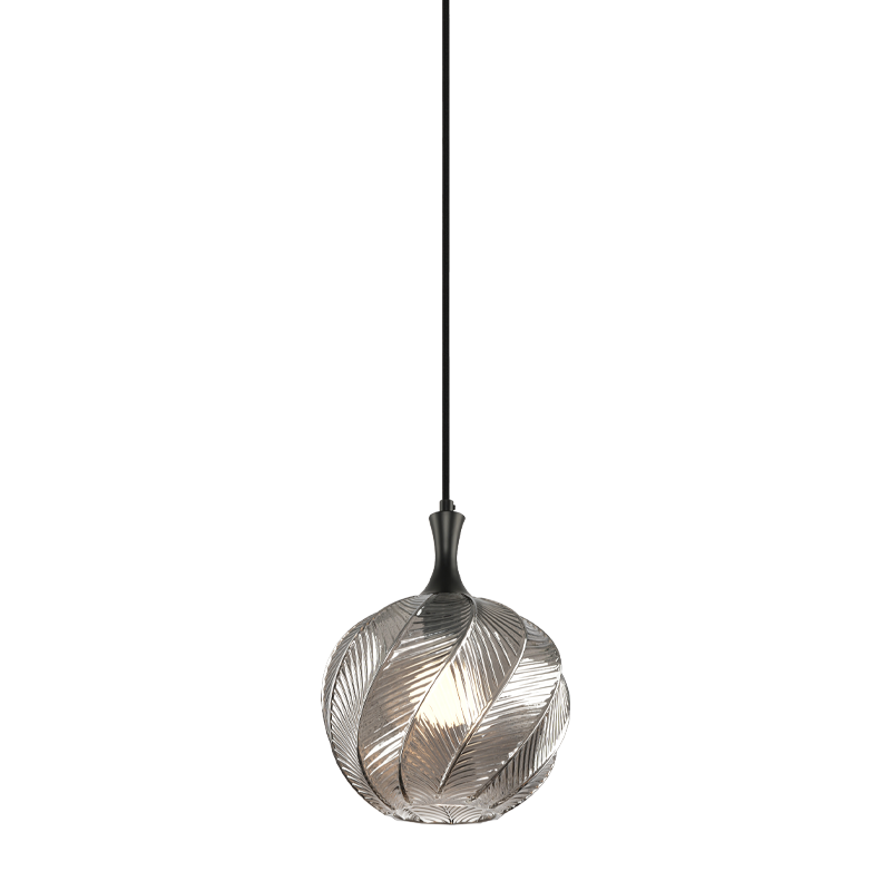 Matteo Lighting C30902MBSM Eesha Ronde Suspension en noir mat