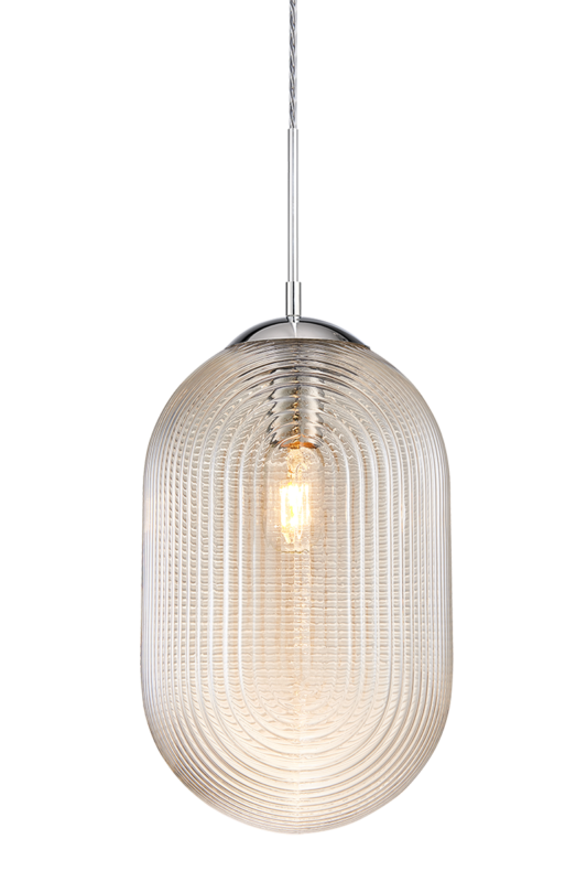 Matteo Lighting C31001CHCN Maruna Oval Suspension dans Chrome