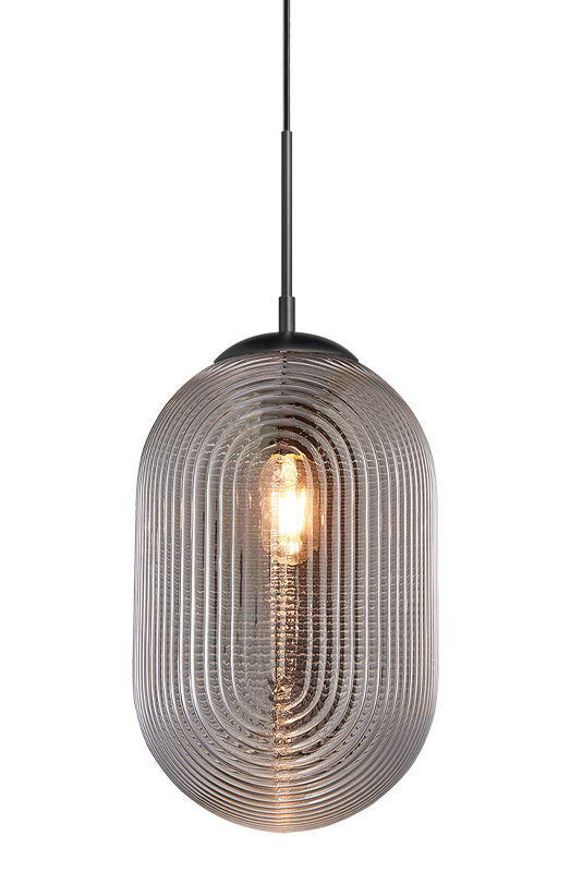 Matteo Lighting C31001MBSM Maruna Oval Suspension en noir mat