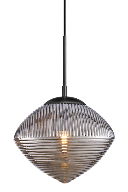 Matteo Lighting C31003MBSM Maruna Diamant Suspension en noir mat