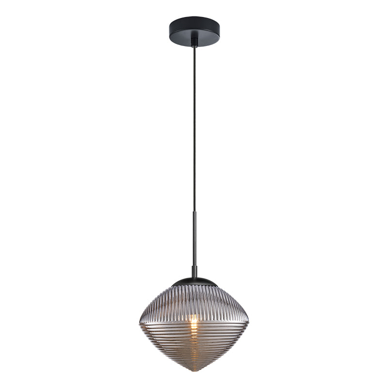 Matteo Lighting C31003MBSM Maruna Diamant Suspension en noir mat