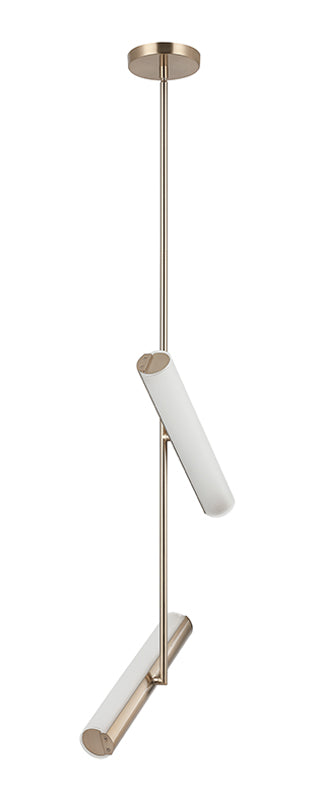 Matteo Lighting C32202CGFR Axis LED Chandelier in Champagne Gold