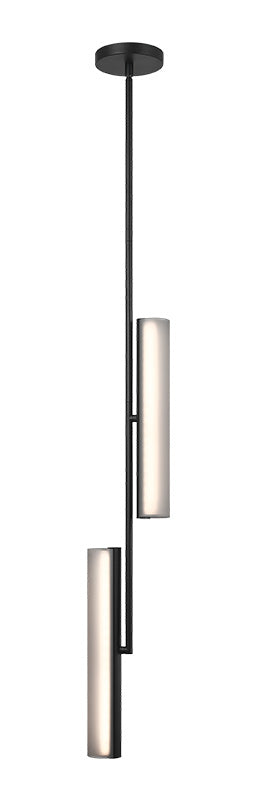 Matteo Lighting C32202MBSM Axis LED Chandelier in Matte Black