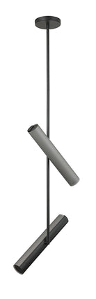 Matteo Lighting C32202MBSM Axis LED Chandelier in Matte Black